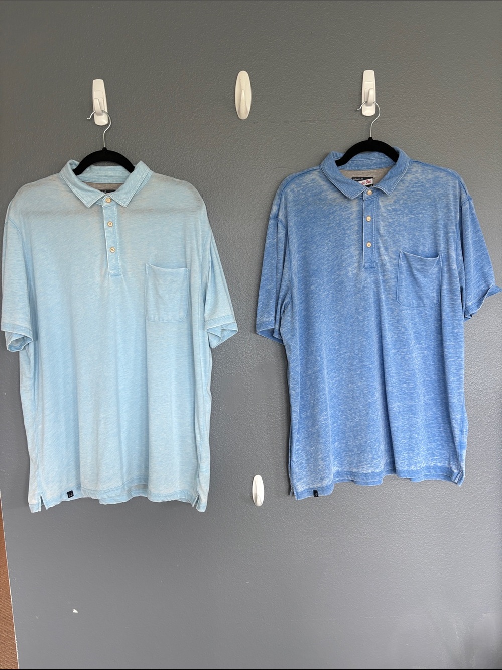 johnnie-O Washed Blue & Light Blue Polo Pair